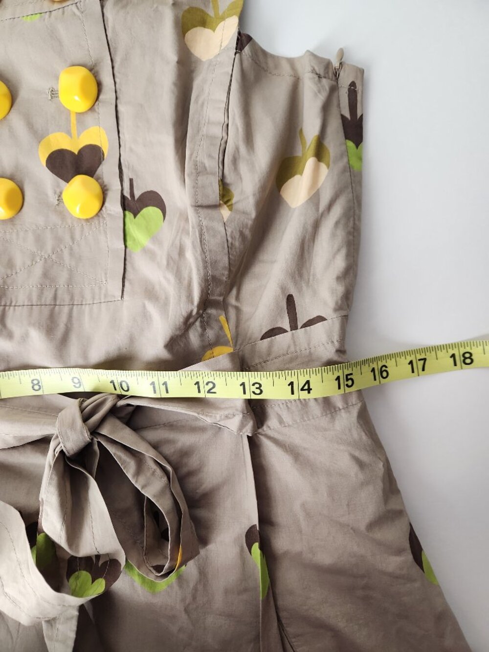 Marc Jacobs Heart Leaf Pinafore Retro Dress with pockets Y2K - Picture 9 of 11